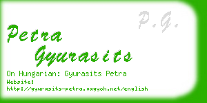 petra gyurasits business card